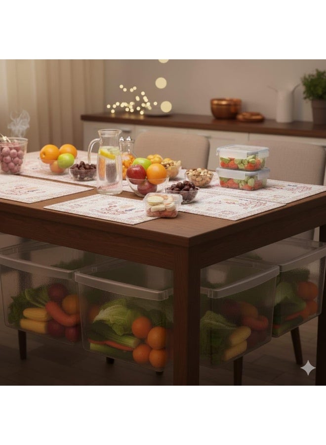 Ramadan refrigerator shelf liners - 4-piece set of easy-to-clean plastic - Image 3